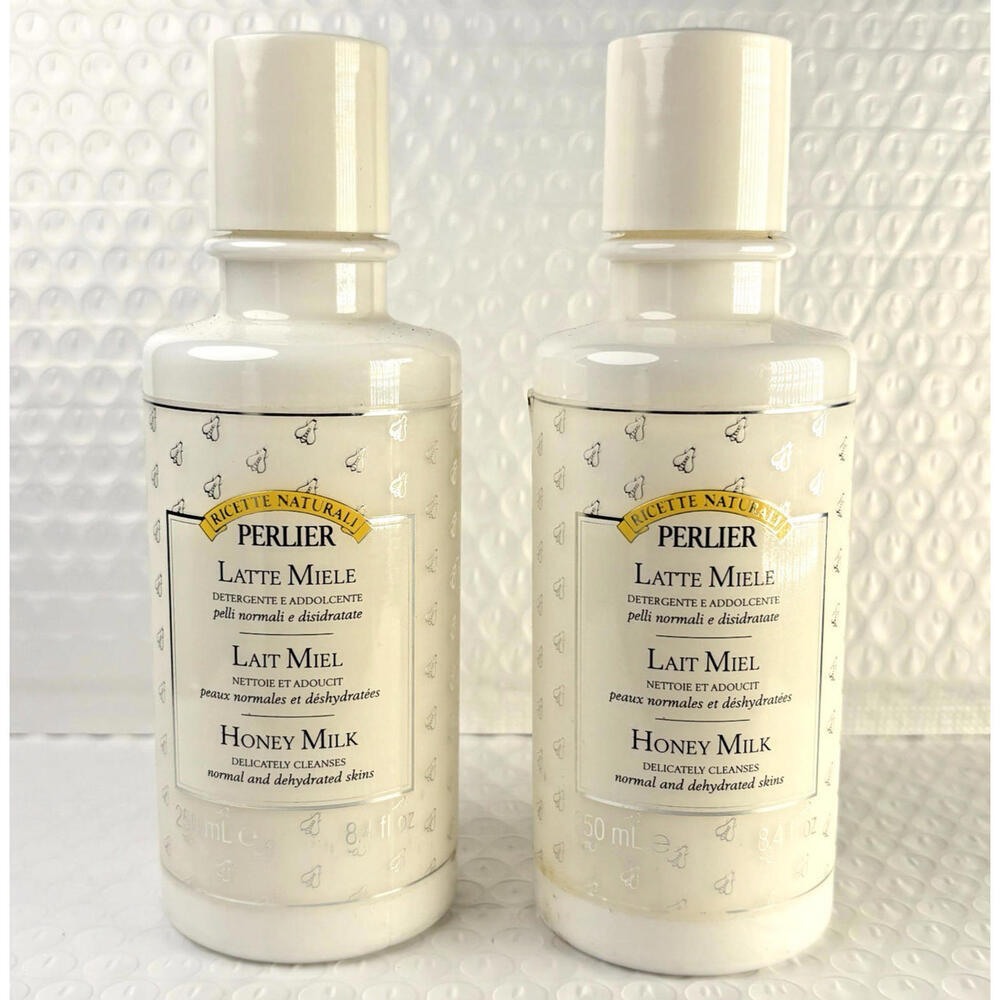 PERLIER Set of 2x Honey Milk Lait Miel Cleanser Sensitive Skin 250ml Sealed
